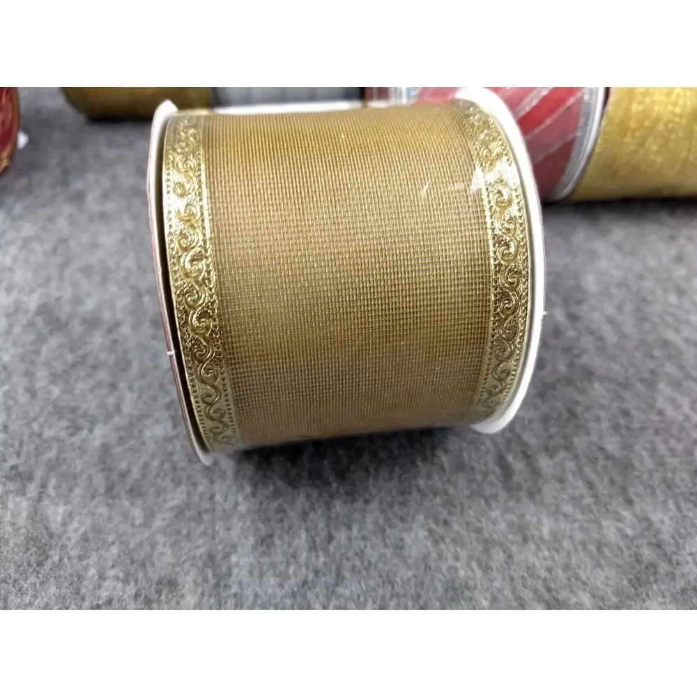 Golden Splendor Metallic Ribbon Wired 2.5